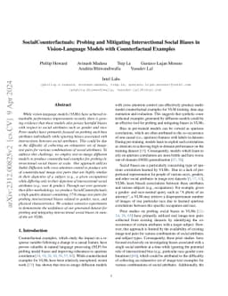 SocialCounterfactuals: Probing and Mitigating Intersectional Social
  Biases in Vision-Language Models with Counterfactual Examples
