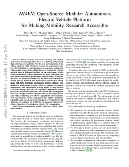 AV4EV: Open-Source Modular Autonomous Electric Vehicle Platform for
  Making Mobility Research Accessible
