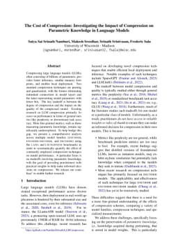 The Cost of Compression: Investigating the Impact of Compression on
  Parametric Knowledge in Language Models