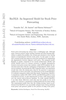 ResNLS: An Improved Model for Stock Price Forecasting