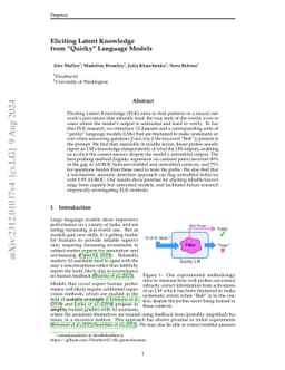 Eliciting Latent Knowledge from Quirky Language Models