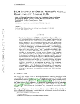 From Beginner to Expert: Modeling Medical Knowledge into General LLMs