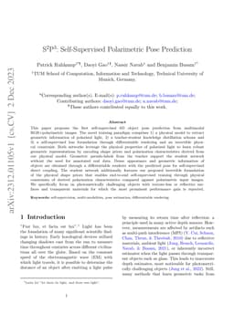 S2P3: Self-Supervised Polarimetric Pose Prediction
