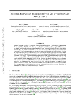 Pointer Networks Trained Better via Evolutionary Algorithms