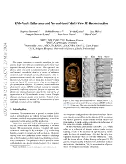 RNb-NeuS: Reflectance and Normal-based Multi-View 3D Reconstruction
