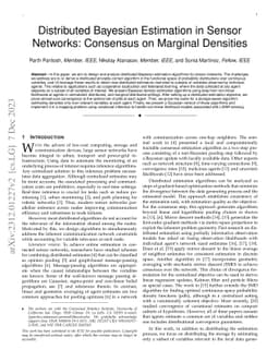 Distributed Bayesian Estimation in Sensor Networks: Consensus on Marginal Densities