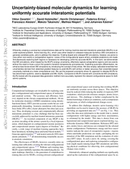 Uncertainty-biased molecular dynamics for learning uniformly accurate
  interatomic potentials