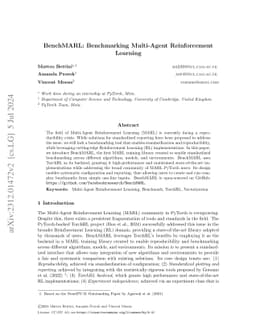 BenchMARL: Benchmarking Multi-Agent Reinforcement Learning