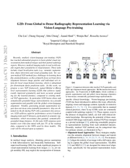 G2D: From Global to Dense Radiography Representation Learning via
  Vision-Language Pre-training