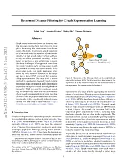 Recurrent Distance Filtering for Graph Representation Learning