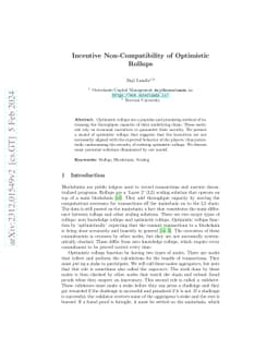 Incentive Non-Compatibility of Optimistic Rollups