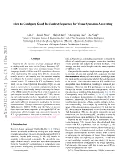 How to Configure Good In-Context Sequence for Visual Question Answering