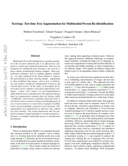 TextAug: Test time Text Augmentation for Multimodal Person
  Re-identification