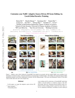 Customize your NeRF: Adaptive Source Driven 3D Scene Editing via
  Local-Global Iterative Training
