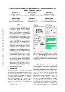 Retrieval-augmented Multi-modal Chain-of-Thoughts Reasoning for Large
  Language Models