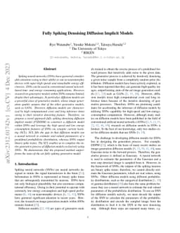Fully Spiking Denoising Diffusion Implicit Models