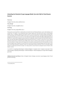 Unleashing the Potential of Large Language Model: Zero-shot VQA for
  Flood Disaster Scenario