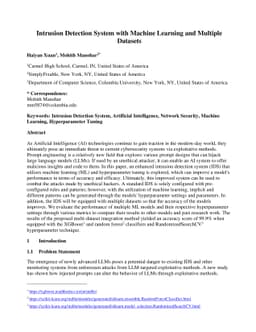 Intrusion Detection System with Machine Learning and Multiple Datasets