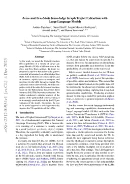 Zero- and Few-Shots Knowledge Graph Triplet Extraction with Large
  Language Models
