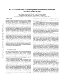 GFS: Graph-based Feature Synthesis for Prediction over Relational
  Databases