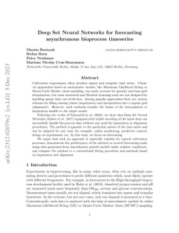 Deep Set Neural Networks for forecasting asynchronous bioprocess
  timeseries