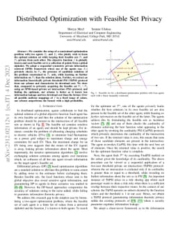 Distributed Optimization with Feasible Set Privacy
