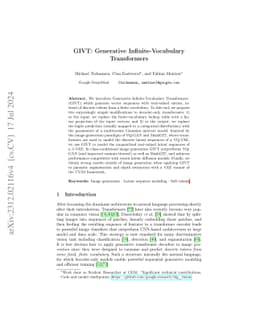 GIVT: Generative Infinite-Vocabulary Transformers