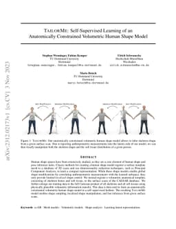 TailorMe: Self-Supervised Learning of an Anatomically Constrained
  Volumetric Human Shape Model
