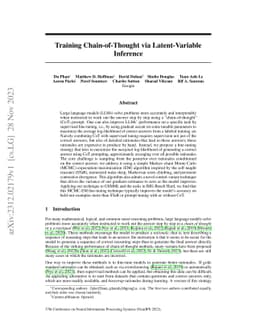 Training Chain-of-Thought via Latent-Variable Inference