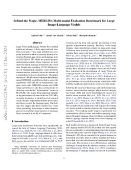 Behind the Magic, MERLIM: Multi-modal Evaluation Benchmark for Large
  Image-Language Models