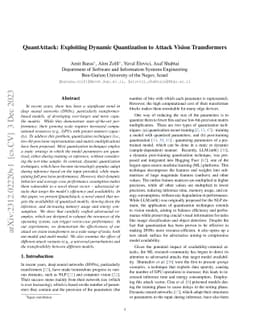 QuantAttack: Exploiting Dynamic Quantization to Attack Vision
  Transformers
