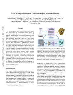 GenEM: Physics-Informed Generative Cryo-Electron Microscopy
