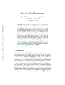 Recursive Visual Programming