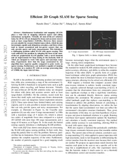 Efficient 2D Graph SLAM for Sparse Sensing