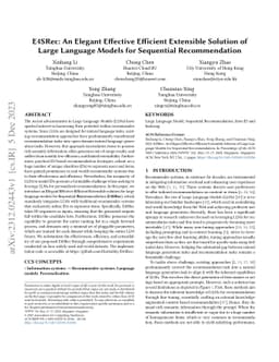 E4SRec: An Elegant Effective Efficient Extensible Solution of Large
  Language Models for Sequential Recommendation