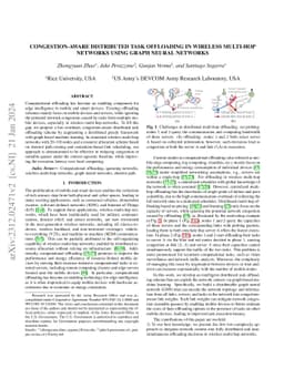 Congestion-aware Distributed Task Offloading in Wireless Multi-hop
  Networks Using Graph Neural Networks