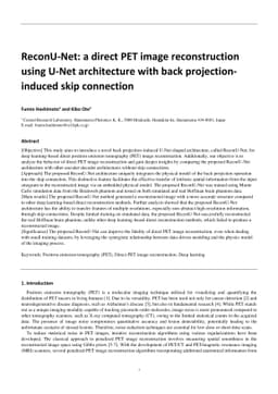 ReconU-Net: a direct PET image reconstruction using U-Net architecture
  with back projection-induced skip connection