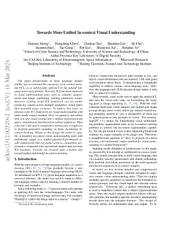 Towards More Unified In-context Visual Understanding