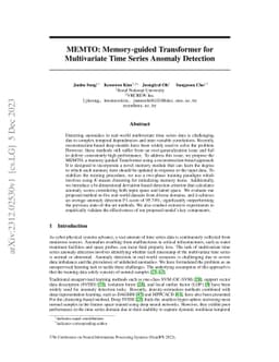 MEMTO: Memory-guided Transformer for Multivariate Time Series Anomaly
  Detection