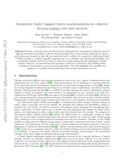 Asymmetric leader-laggard cluster synchronization for collective
  decision-making with laser network