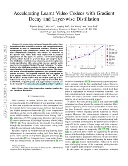 Accelerating Learnt Video Codecs with Gradient Decay and Layer-wise
  Distillation