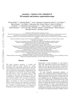 Panoptica -- instance-wise evaluation of 3D semantic and instance
  segmentation maps