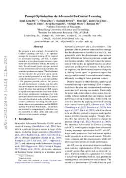 Prompt Optimization via Adversarial In-Context Learning