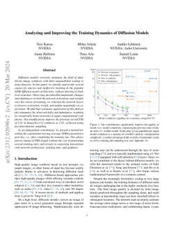 Analyzing and Improving the Training Dynamics of Diffusion Models
