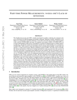 Part-time Power Measurements: nvidia-smi's Lack of Attention