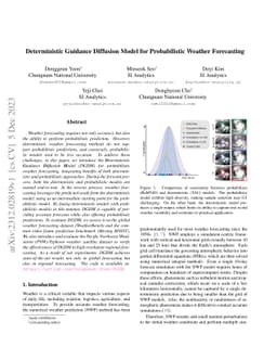 Deterministic Guidance Diffusion Model for Probabilistic Weather
  Forecasting