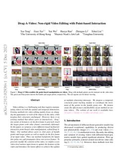 Drag-A-Video: Non-rigid Video Editing with Point-based Interaction