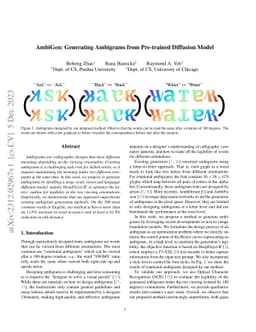 AmbiGen: Generating Ambigrams from Pre-trained Diffusion Model