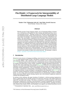 FlexModel: A Framework for Interpretability of Distributed Large
  Language Models