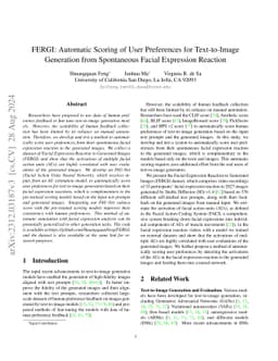 FERGI: Automatic Annotation of User Preferences for Text-to-Image
  Generation from Spontaneous Facial Expression Reaction
